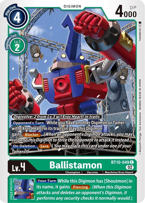 Image for Ballistamon (BT10-049 C) - Digimon Card Game