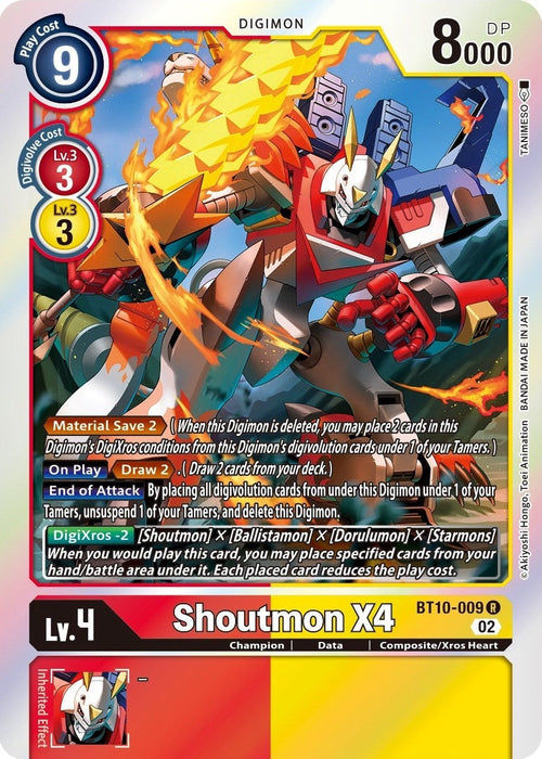 Image for Shoutmon X4 (BT10-009 R) - Digimon Card Game