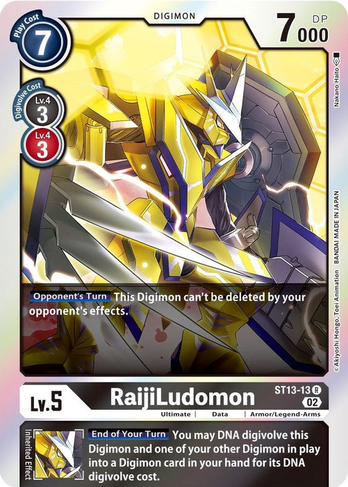 RaijiLudomon (#ST13-13 R) (Starter Deck 13: Ragnaloardmon) Near Mint Foil