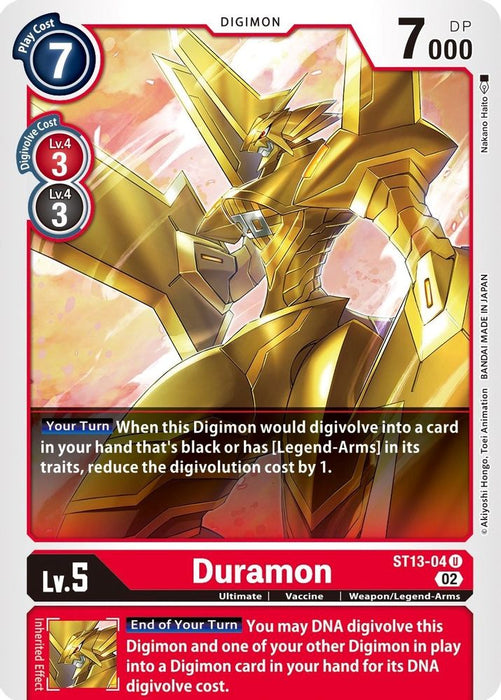 Duramon (#ST13-04 U) (Starter Deck 13: Ragnaloardmon) Near Mint