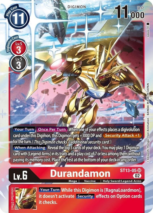 Durandamon (#ST13-05 SR) (Starter Deck 13: Ragnaloardmon) Near Mint Foil