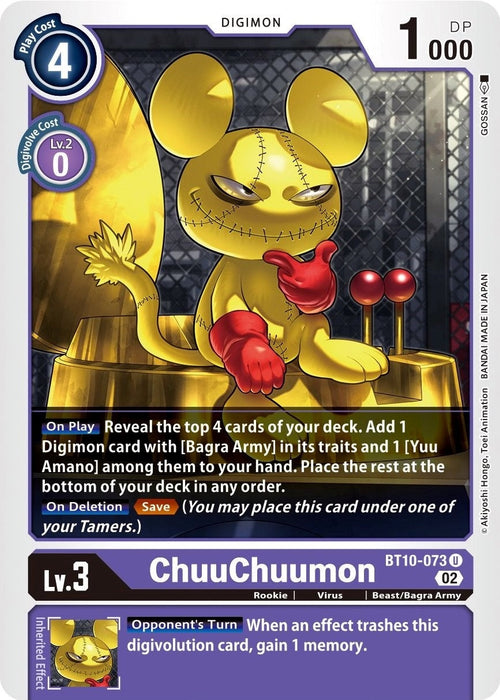Image for ChuuChuumon (BT10-073 U) - Digimon Card Game