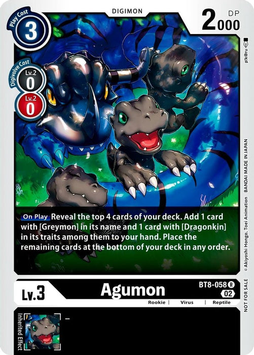 Agumon Xros Encounter Pre Release (#BT8-058 R) (New Awakening) Near Mint