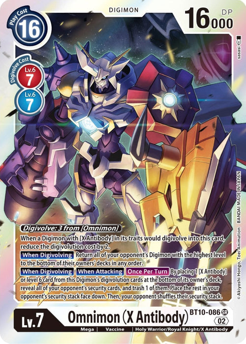 Image for Omnimon (X Antibody) (BT10-086 SR) - Digimon Card Game