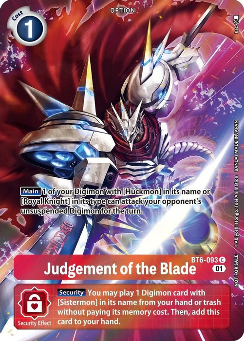 Judgement of the Blade (Premium Deck Set) (#BT6-093 C) (Double Diamond) Near Mint Foil