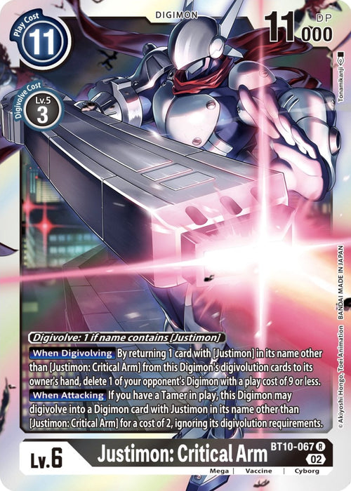 Image for Justimon: Critical Arm (BT10-067 R) - Digimon Card Game