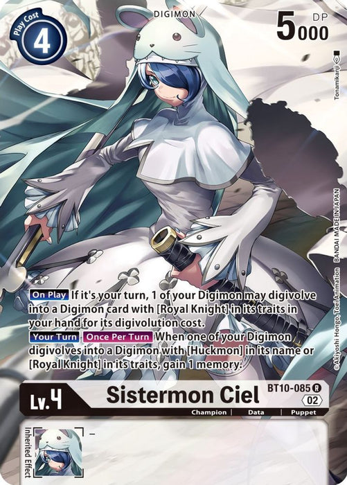 Sistermon Ciel (Alternate Art) (#BT10-085 R) (Xros Encounter) Lightly Played Foil