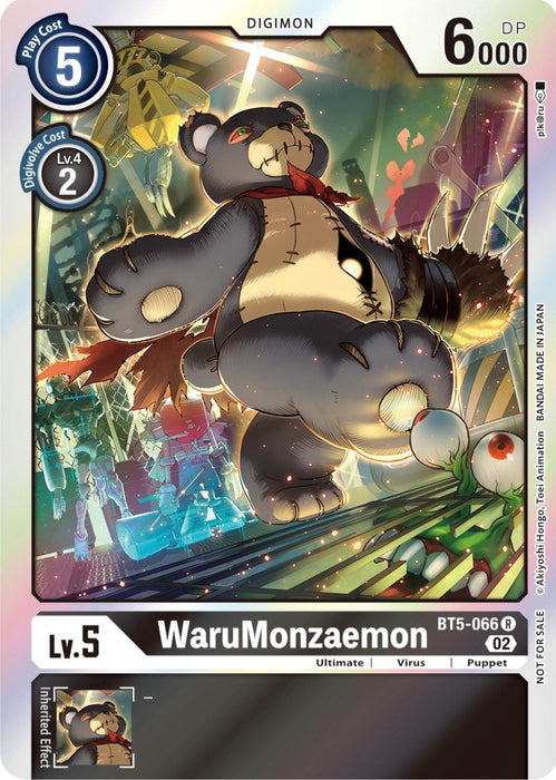Image for WaruMonzaemon (Official Tournament Pack Vol. 7) (BT5-066 R) - Digimon Card Game