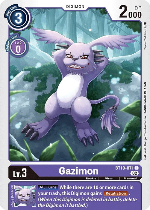 Image for Gazimon (BT10-071 C) - Digimon Card Game