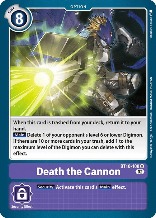 Image for Death the Cannon (BT10-108 U) - Digimon Card Game