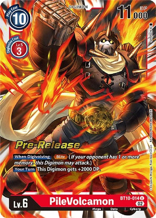 PileVolcamon (#BT10-014 U) (Xros Encounter Pre-Release Cards) Near Mint Foil