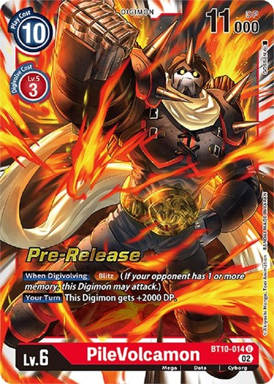 PileVolcamon (#BT10-014 U) (Xros Encounter Pre-Release Cards)