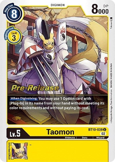 Taomon (#BT10-039 U) (Xros Encounter Pre-Release Cards)