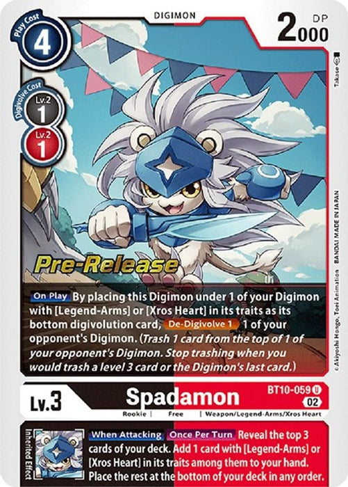 Spadamon (#BT10-059 U) (Xros Encounter Pre-Release Cards) Near Mint Foil
