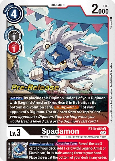 Spadamon (#BT10-059 U) (Xros Encounter Pre-Release Cards)