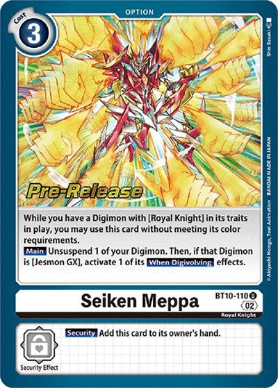 Seiken Meppa (#BT10-110 U) (Xros Encounter Pre-Release Cards)