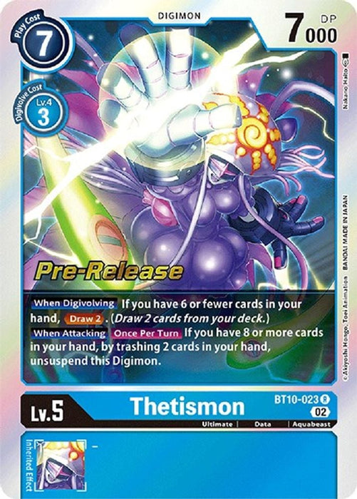 Thetismon (#BT10-023 R) (Xros Encounter Pre-Release Cards) Near Mint Foil