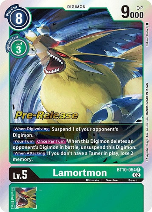 Lamortmon (#BT10-054 R) (Xros Encounter Pre-Release Cards) Near Mint Foil