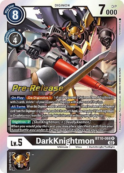 DarkKnightmon (#BT10-066 R) (Xros Encounter Pre-Release Cards)