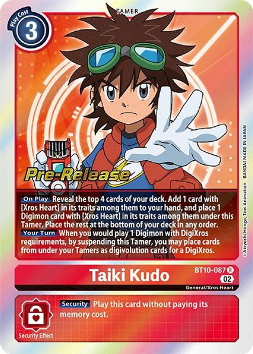 Taiki Kudo (#BT10-087 R) (Xros Encounter Pre-Release Cards) Near Mint Foil