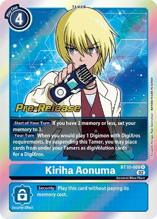 Kiriha Aonuma (#BT10-088 R) (Xros Encounter Pre-Release Cards) Near Mint Foil