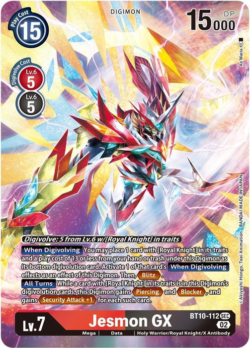 Jesmon GX (Alternate Art) (#BT10-112 SEC) (Xros Encounter) Near Mint Foil