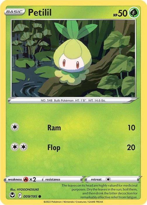 Petilil (#009/195) (SWSH12: Silver Tempest) Near Mint Reverse Holofoil