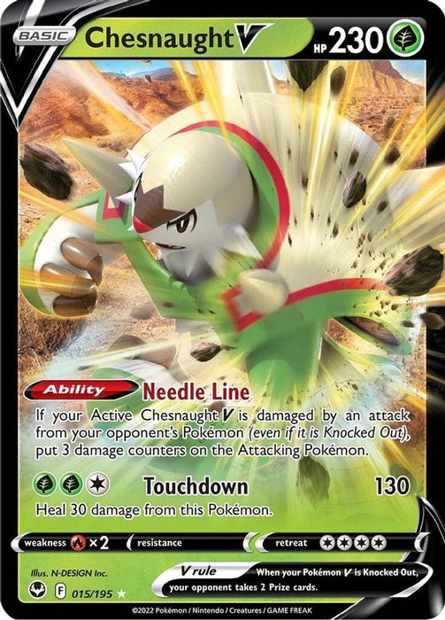 Chesnaught V (#015/195) (SWSH12: Silver Tempest)