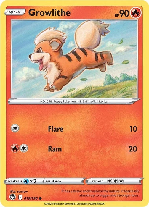 Growlithe (#019/195) (SWSH12: Silver Tempest)