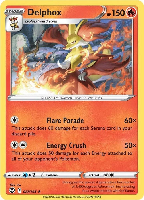 Delphox (#027/195) (SWSH12: Silver Tempest)