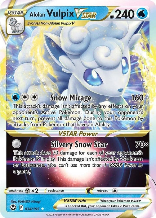 Alolan Vulpix VSTAR (#034/195) (SWSH12: Silver Tempest)