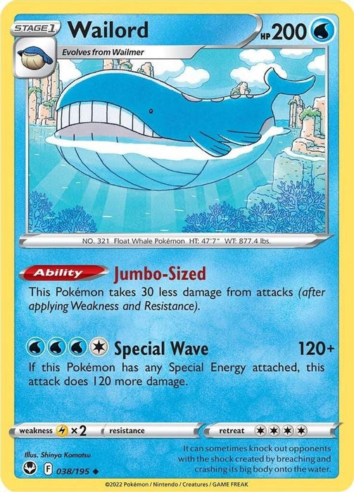Wailord (#038/195) (SWSH12: Silver Tempest)