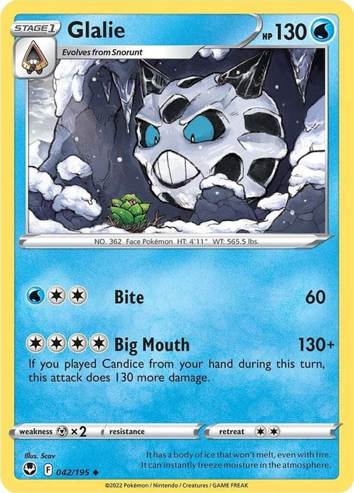 Glalie (#042/195) (SWSH12: Silver Tempest)
