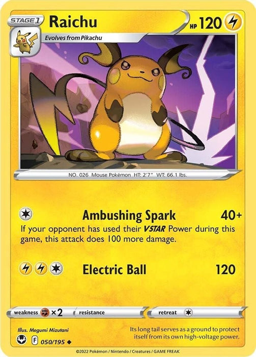 Raichu (#050/195) (SWSH12: Silver Tempest)
