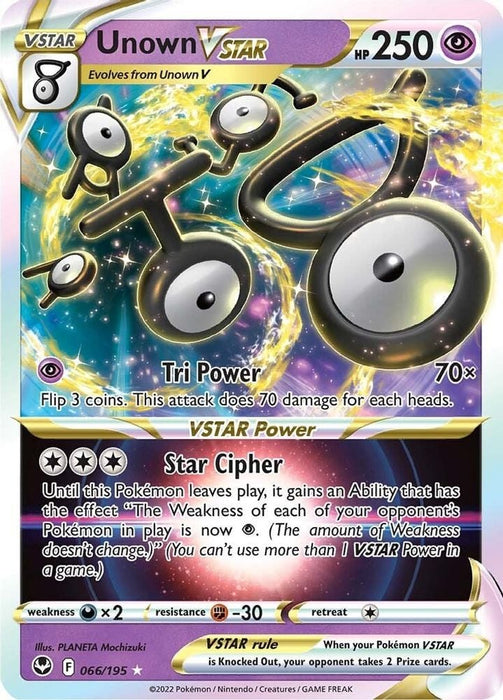 Unown VSTAR (#066/195) (SWSH12: Silver Tempest)
