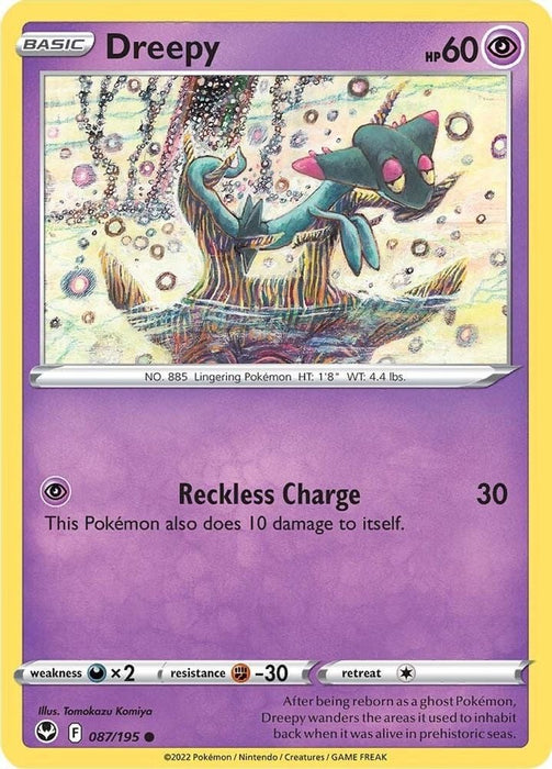 Dreepy (#087/195) (SWSH12: Silver Tempest) Near Mint Reverse Holofoil