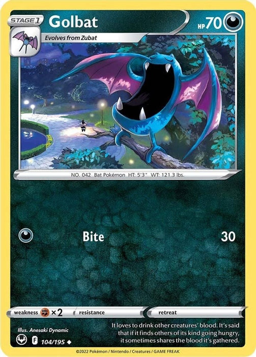 Golbat (#104/195) (SWSH12: Silver Tempest) Near Mint Reverse Holofoil