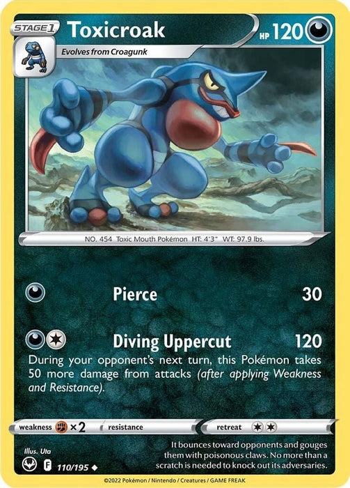 Toxicroak (#110/195) (SWSH12: Silver Tempest)