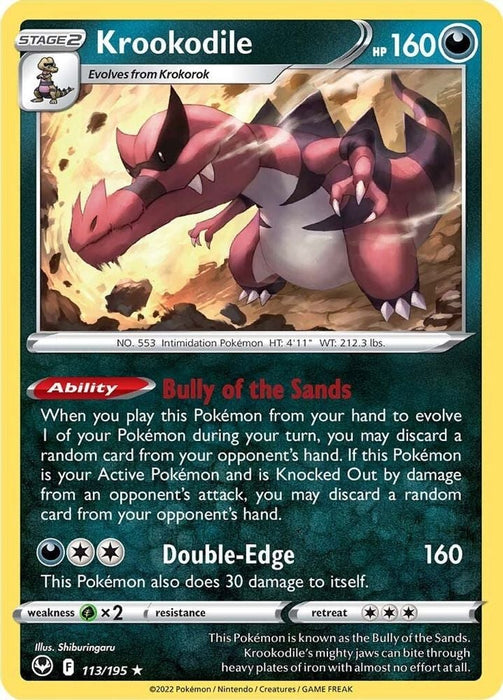 Krookodile (#113/195) (SWSH12: Silver Tempest)