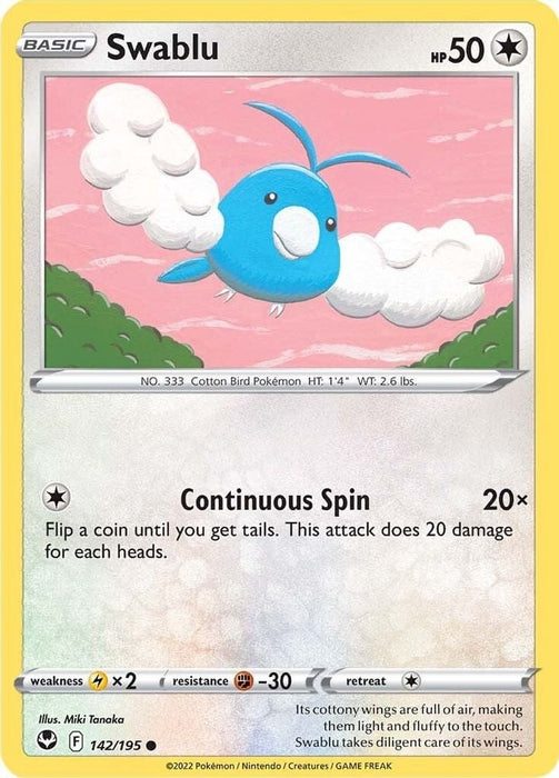 Swablu (#142/195) (SWSH12: Silver Tempest)