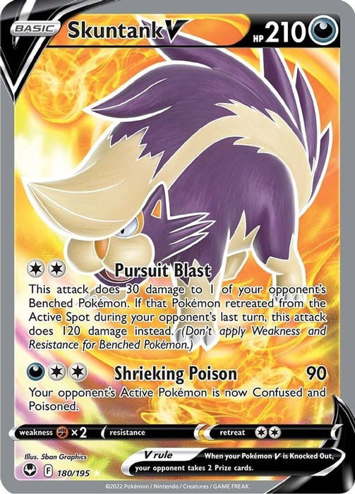Skuntank V (Full Art) (#180/195) (SWSH12: Silver Tempest)