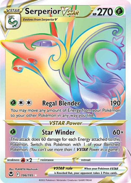 Serperior VSTAR (Secret) (#196/195) (SWSH12: Silver Tempest)