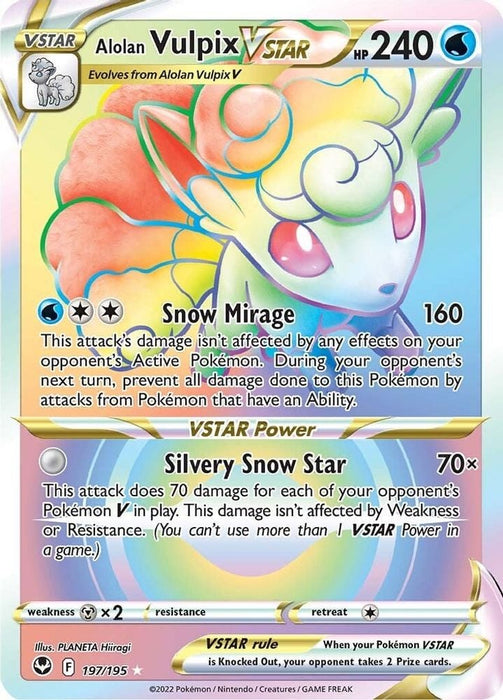 Alolan Vulpix VSTAR (Secret) (#197/195) (SWSH12: Silver Tempest)