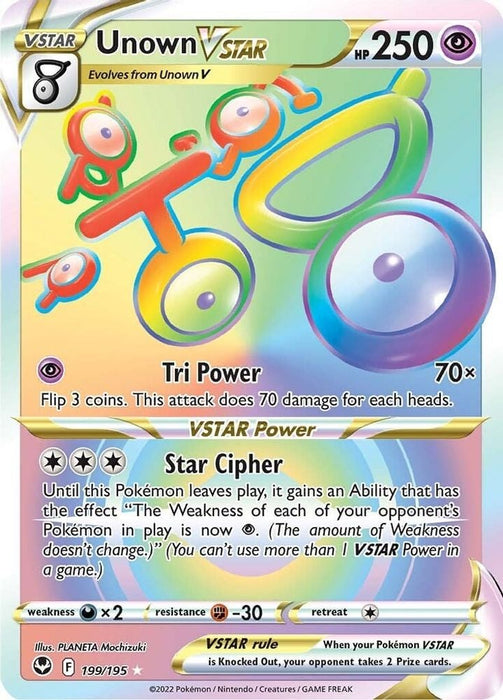 Unown VSTAR (Secret) (#199/195) (SWSH12: Silver Tempest)