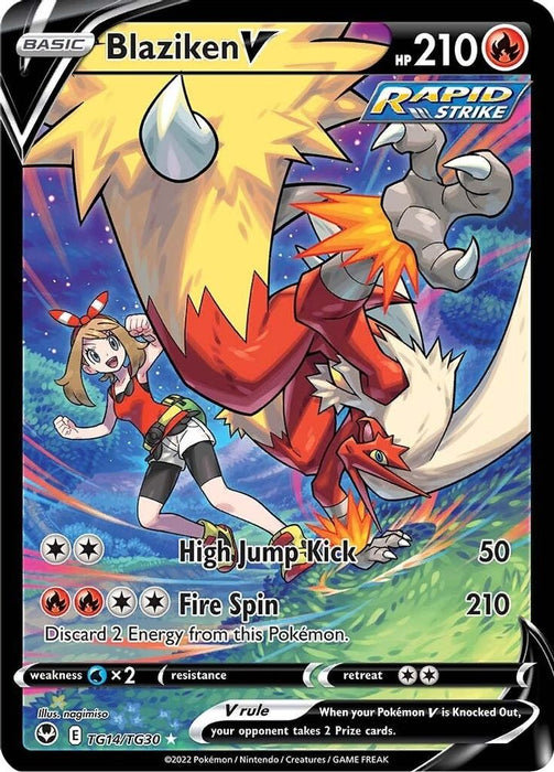 Blaziken V (#TG14/TG30) (SWSH12: Silver Tempest Trainer Gallery) Near Mint Holofoil