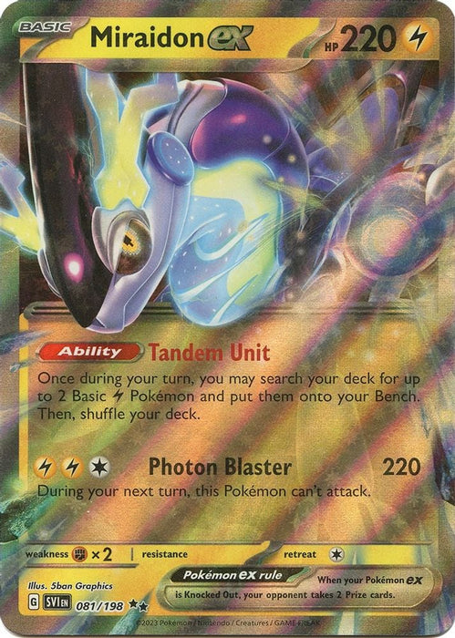 Miraidon ex 081 198 (#081/198) (SV01: Scarlet & Violet Base Set) Near Mint Holofoil