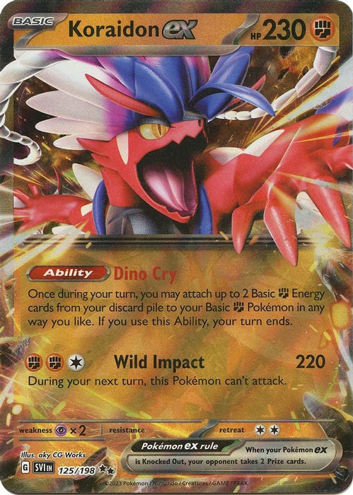 Koraidon ex 125 198 (#125/198) (SV01: Scarlet & Violet Base Set) Near Mint Holofoil