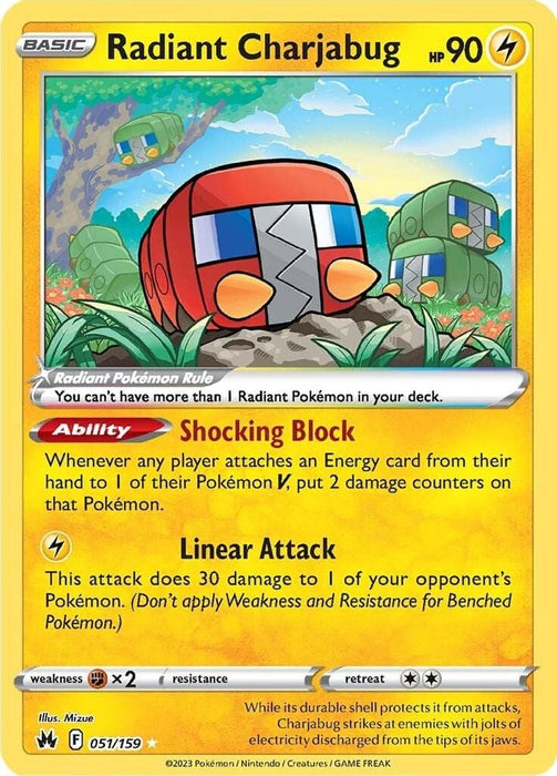 Radiant Charjabug (#051/159) (SWSH: Crown Zenith)