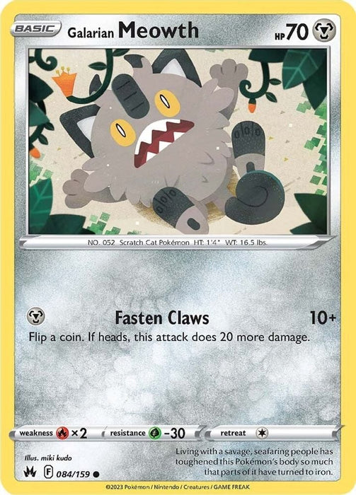 Galarian Meowth (#084/159) (SWSH: Crown Zenith)