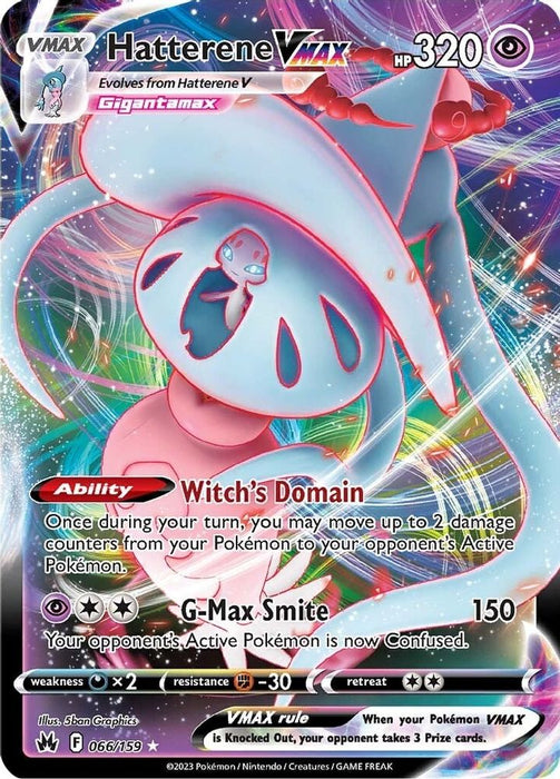 Hatterene VMAX (#066/159) (SWSH: Crown Zenith) Near Mint Holofoil